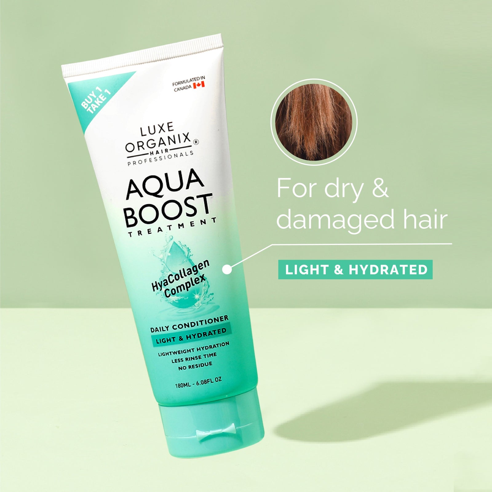 Luxe Organix Aqua Boost Treatment Daily Conditioner Light & Hydrated 180ml | Hair Conditioner Luxe Organix Aqua Boost Treatment Daily Conditioner Light & Hydrated 180ml | Hair Conditioner