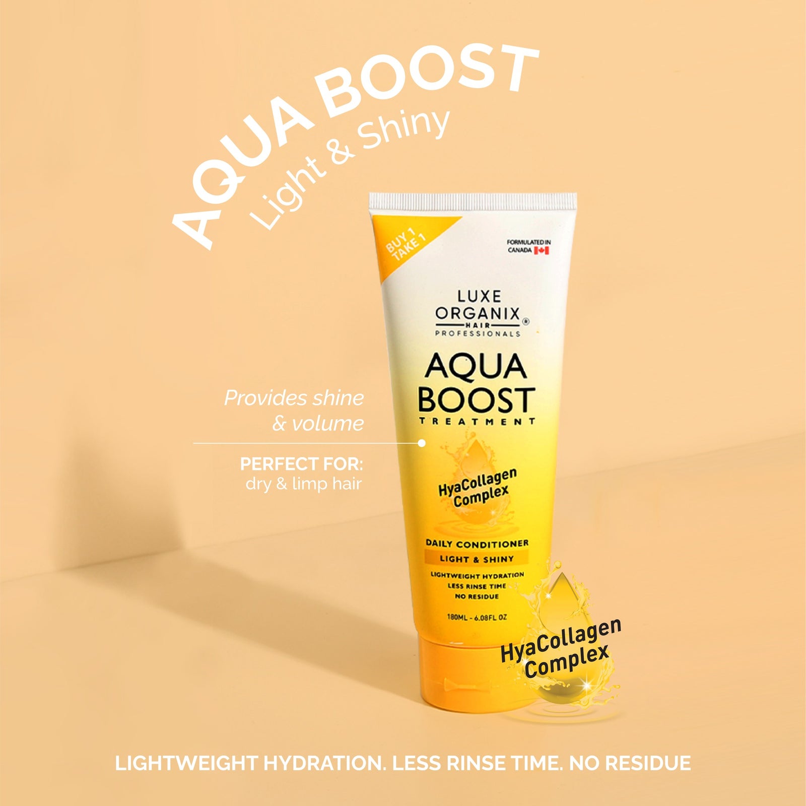 Luxe Organix Aqua Boost Treatment Daily Conditioner Light and Shiny 180ml | Hair Conditioner Luxe Organix Aqua Boost Treatment Daily Conditioner Light and Shiny 180ml | Hair Conditioner