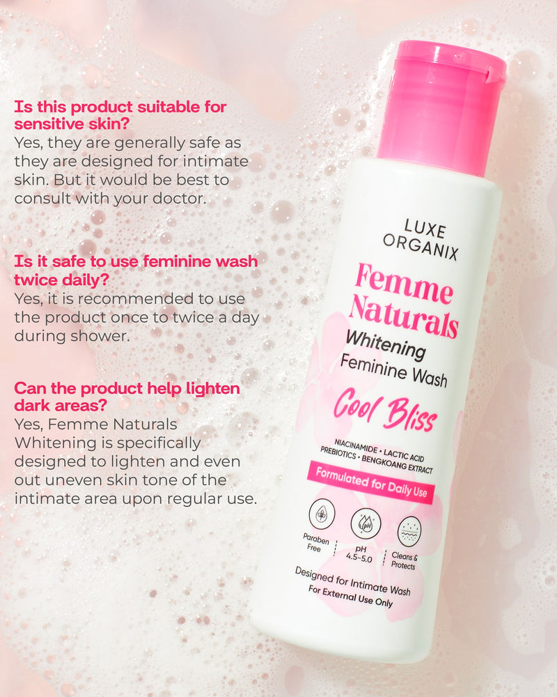 Luxe Organix Femme Naturals Whitening Feminine Wash Cool Bliss 120ml