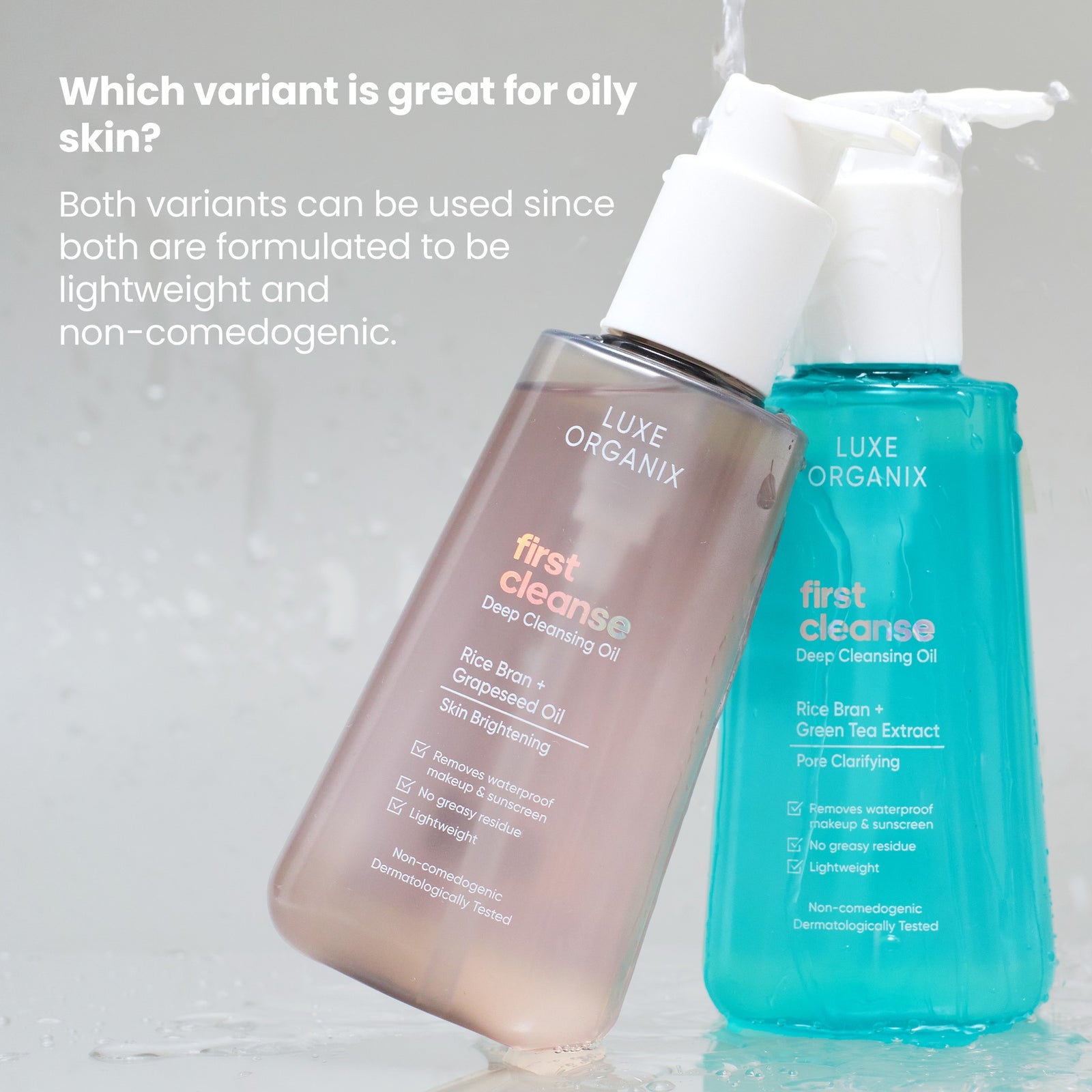 Luxe Organix First Cleanse Rice Bran + Grapeseed Skin Brightening Cleansing Oil 150ml | Cleansing Balm, Oil and Water Luxe Organix First Cleanse Rice Bran + Grapeseed Skin Brightening Cleansing Oil 150ml | Cleansing Balm, Oil and Water