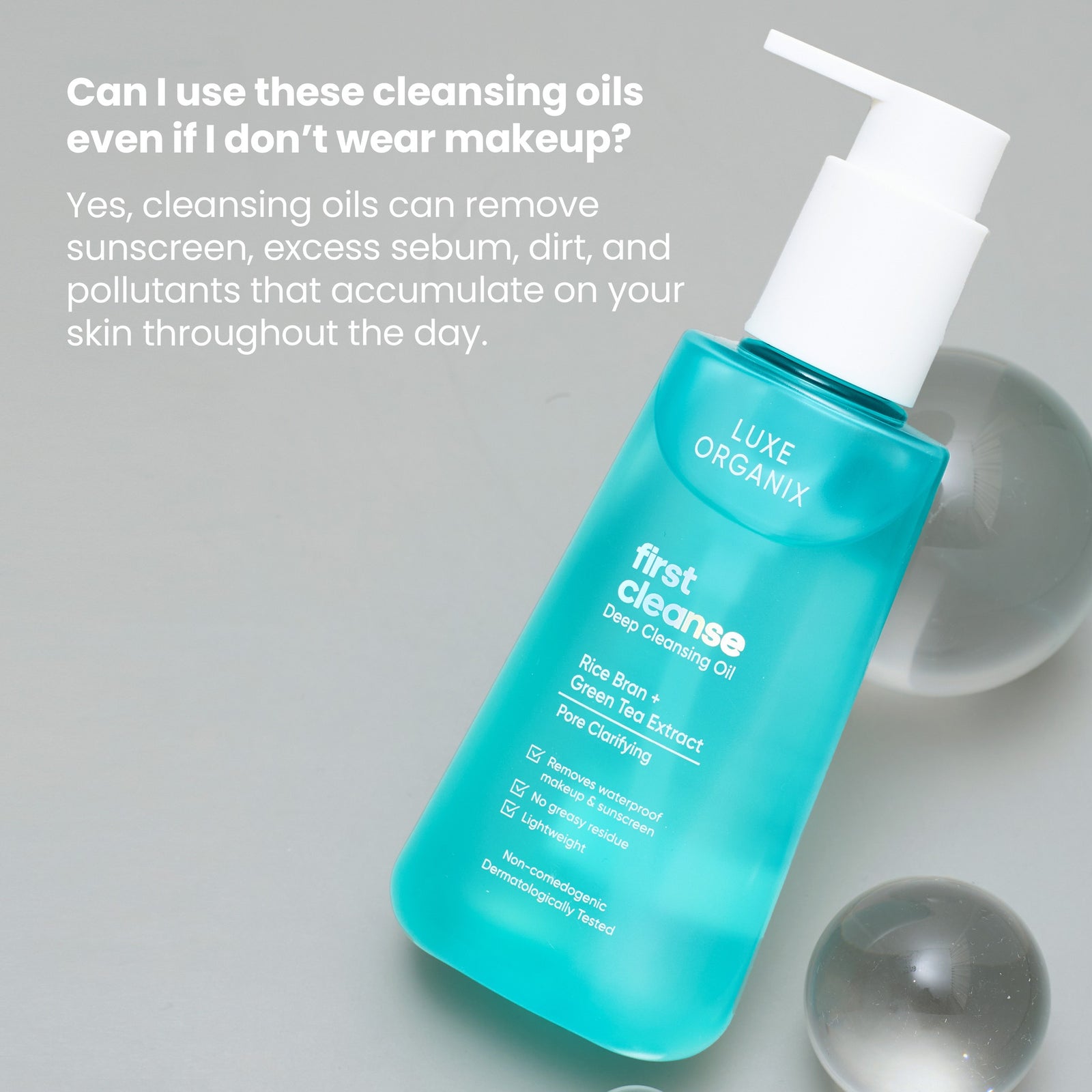Luxe Organix First Cleanse Rice Bran + Green Tea Pore Clarifying Cleansing Oil 150ml | Cleansing Balm, Oil and Water Luxe Organix First Cleanse Rice Bran + Green Tea Pore Clarifying Cleansing Oil 150ml | Cleansing Balm, Oil and Water