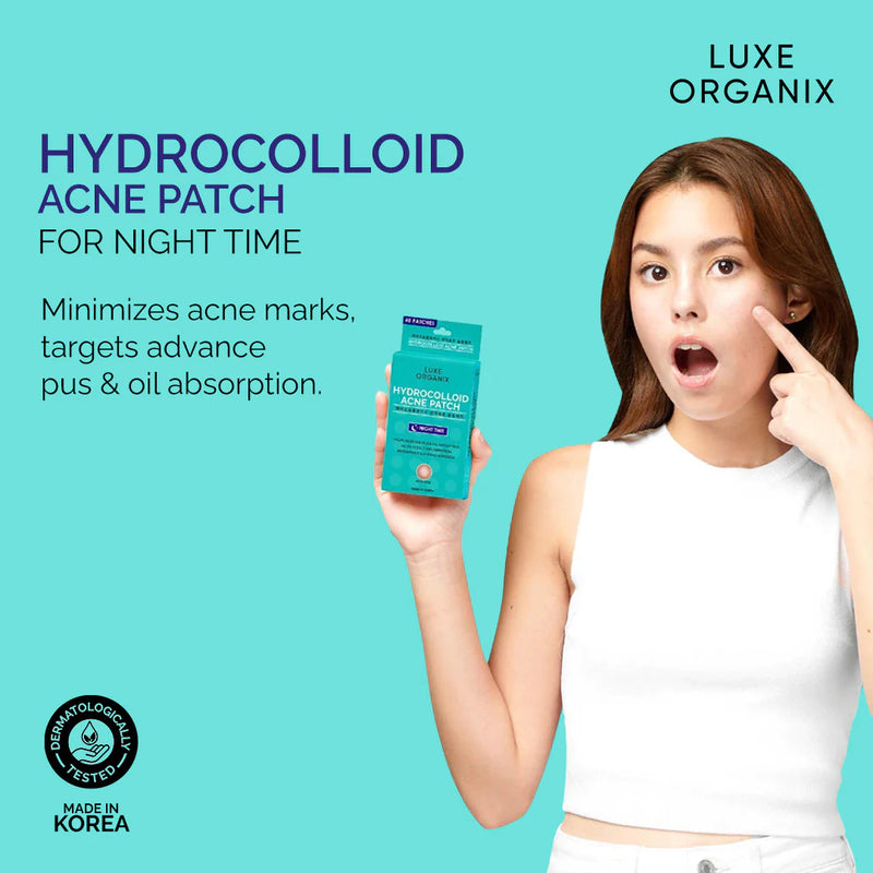 Luxe Organix Hydrocolloid Acne Spot Patch Night Time 48 patches