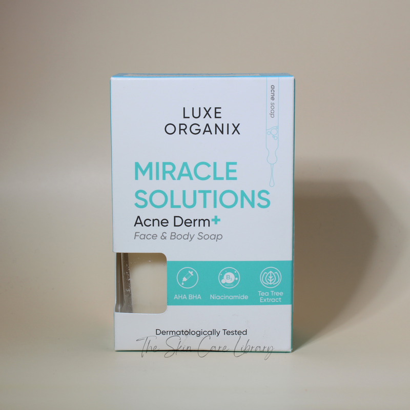 Luxe Organix Miracle Solutions Acne Derm+ Face & Body Soap 135g