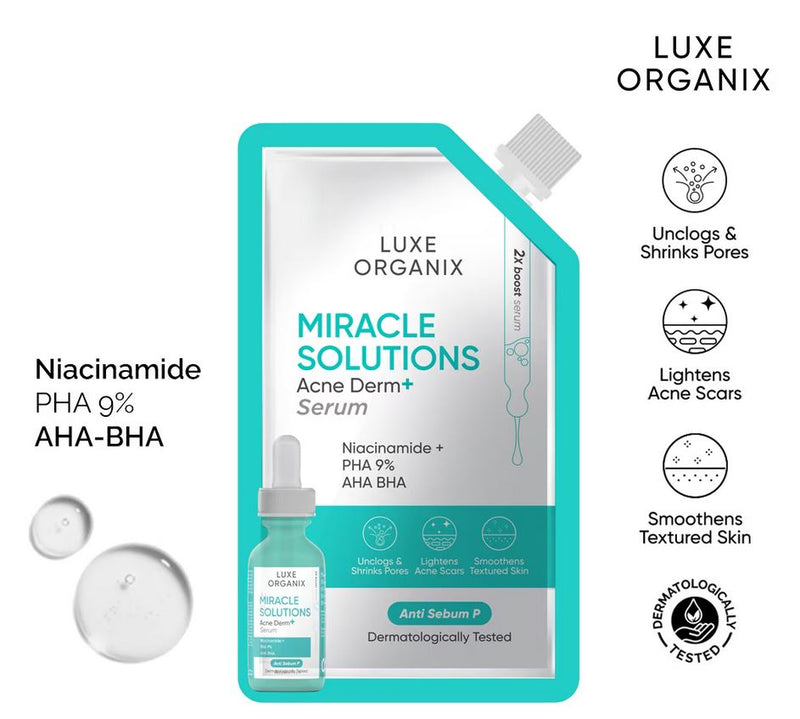 Luxe Organix Miracle Solutions Acne Derm+ Serum 30ml