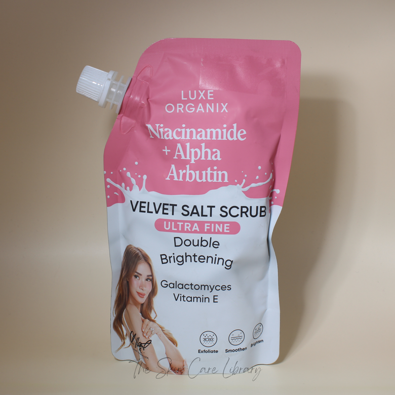 Luxe Organix Niacinamide + Alpha Arbutin Velvet Salt Scrub 320g