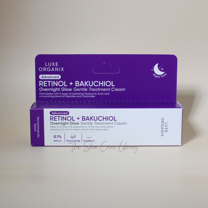 Luxe Organix Advanced Retinol + Bakuchiol Overnight Glow Gentle Treatment Cream 30g
