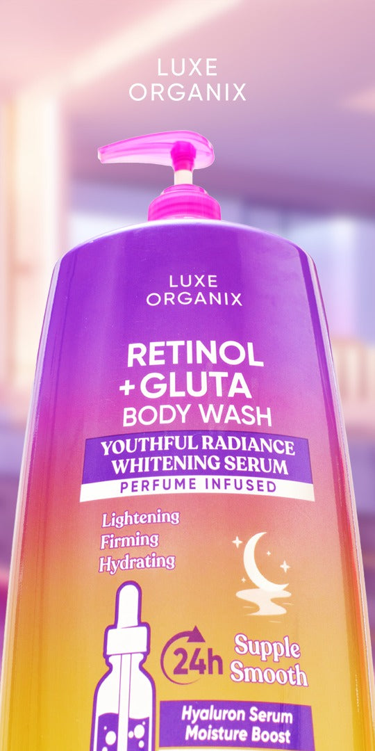 Luxe Organix Retinol + Gluta Youthful Radiance Whitening Serum Perfume Infused Body Wash 1000g