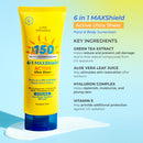 Luxe Organix SPF150 6In1 MAXShield Active Ultra Sheer Face and Body Sunscreen 100ml