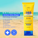 Luxe Organix SPF150 6In1 MAXShield Active Ultra Sheer Face and Body Sunscreen 100ml