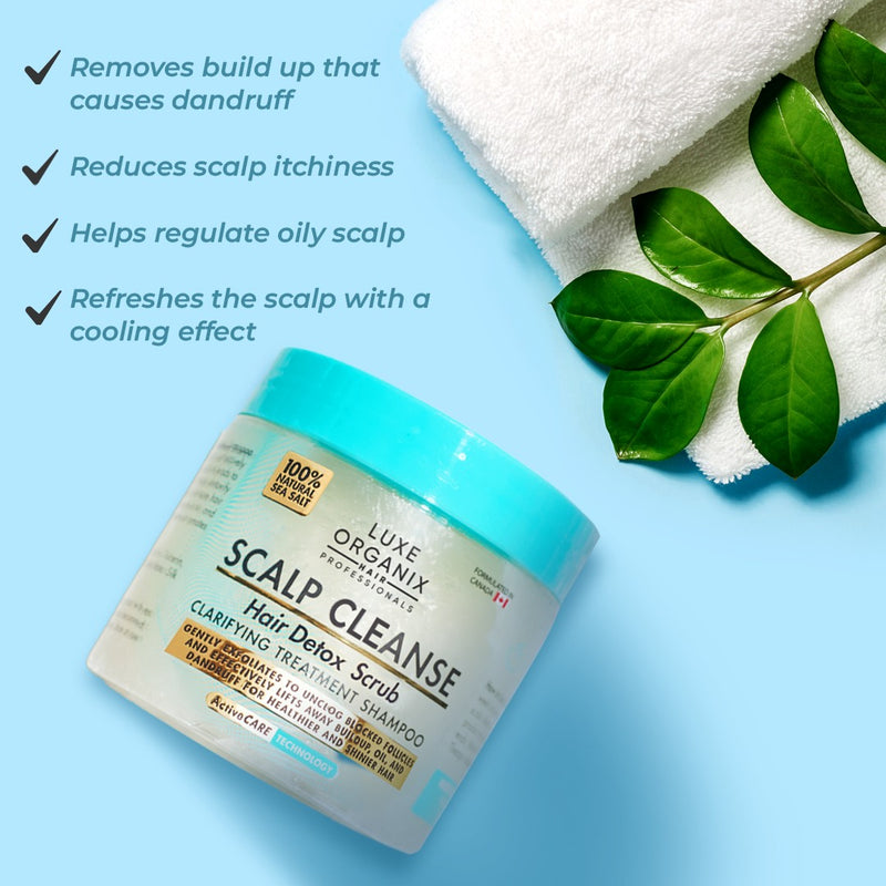 Luxe Organix Scalp Cleanse Hair Detox Scrub Clarifying Treatment Shampoo 220g