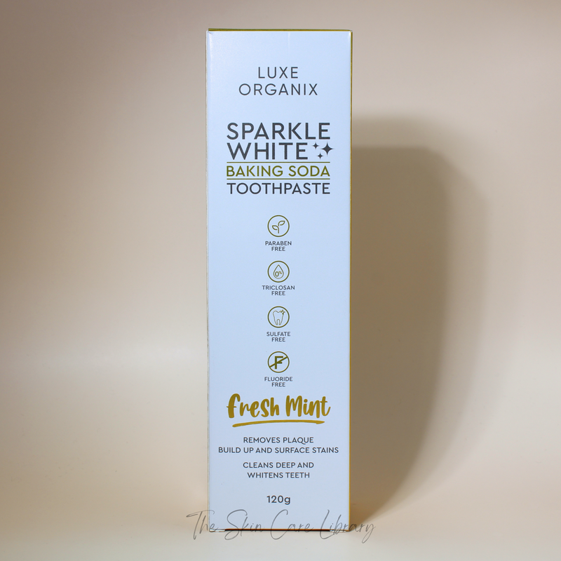 Luxe Organix Sparkle White Baking Soda Toothpaste Fresh Mint 120g