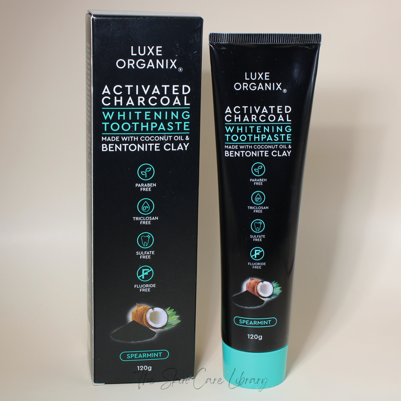 Luxe Organix Activated Charcoal Whitening Toothpaste Spearmint 120g