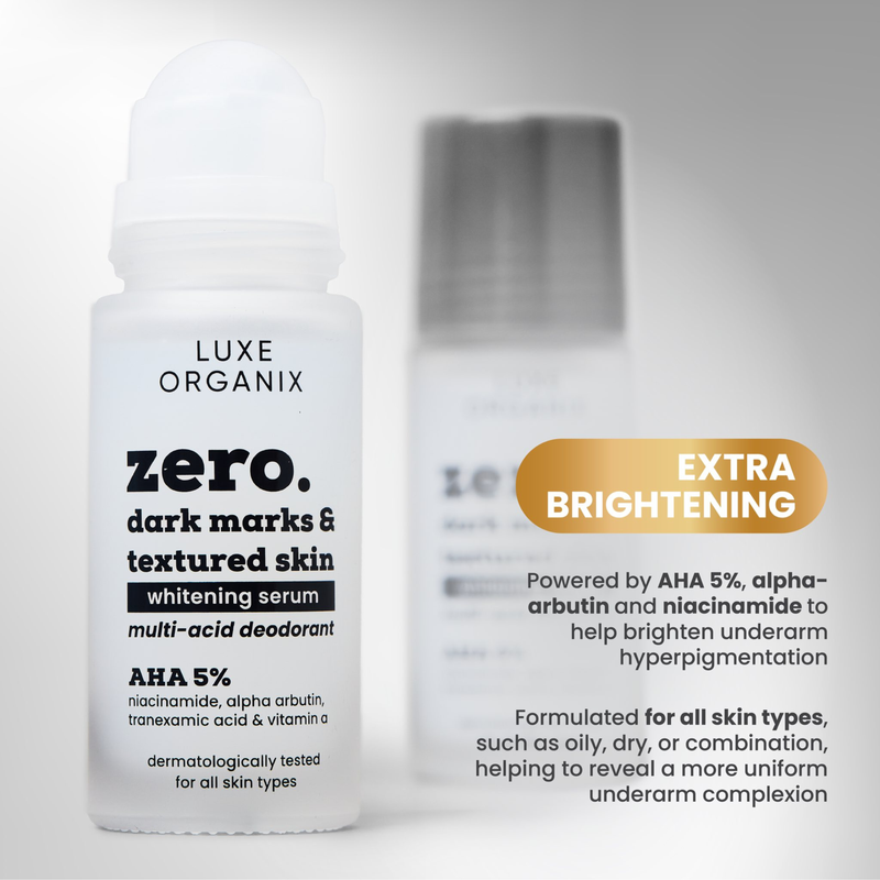 Luxe Organix Zero Dark Marks & Textured Skin Whitening Serum Multi-Acid Deodorant 50ml