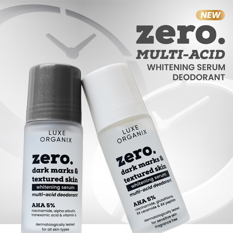Luxe Organix Zero Dark Marks & Textured Skin Whitening Serum Multi-Acid Deodorant 50ml