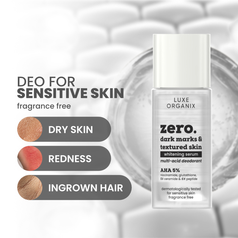 Luxe Organix Zero Dark Marks & Textured Skin Whitening Serum Multi-Acid Deodorant 50ml