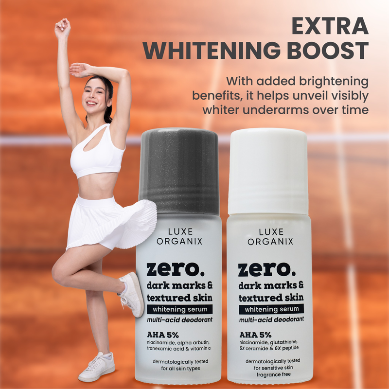 Luxe Organix Zero Dark Marks & Textured Skin Whitening Serum Multi-Acid Deodorant 50ml