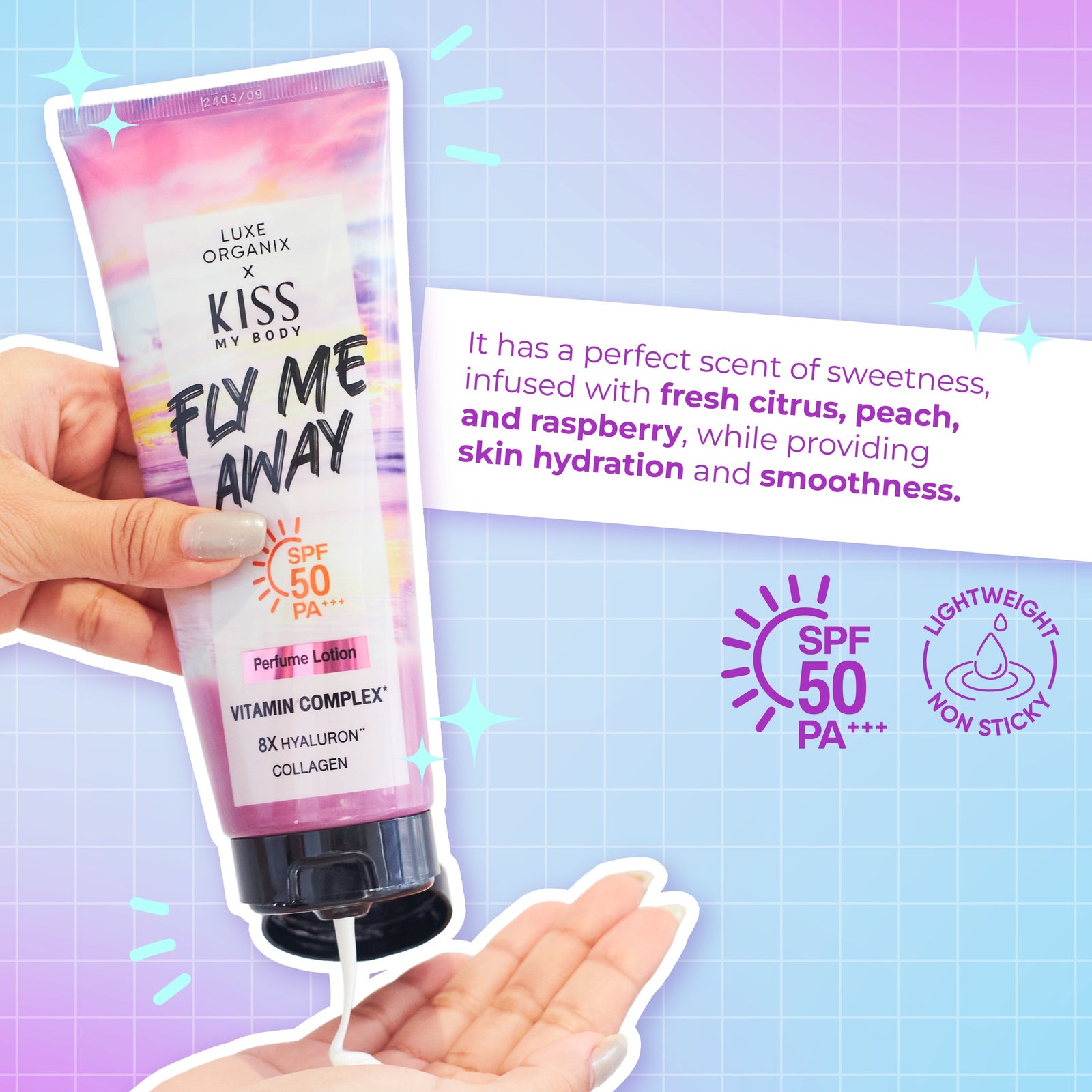 Luxe Organix x Kiss My Body Perfume Lotion SPF50 200g | Body Lotion Luxe Organix x Kiss My Body Perfume Lotion SPF50 200g | Body Lotion