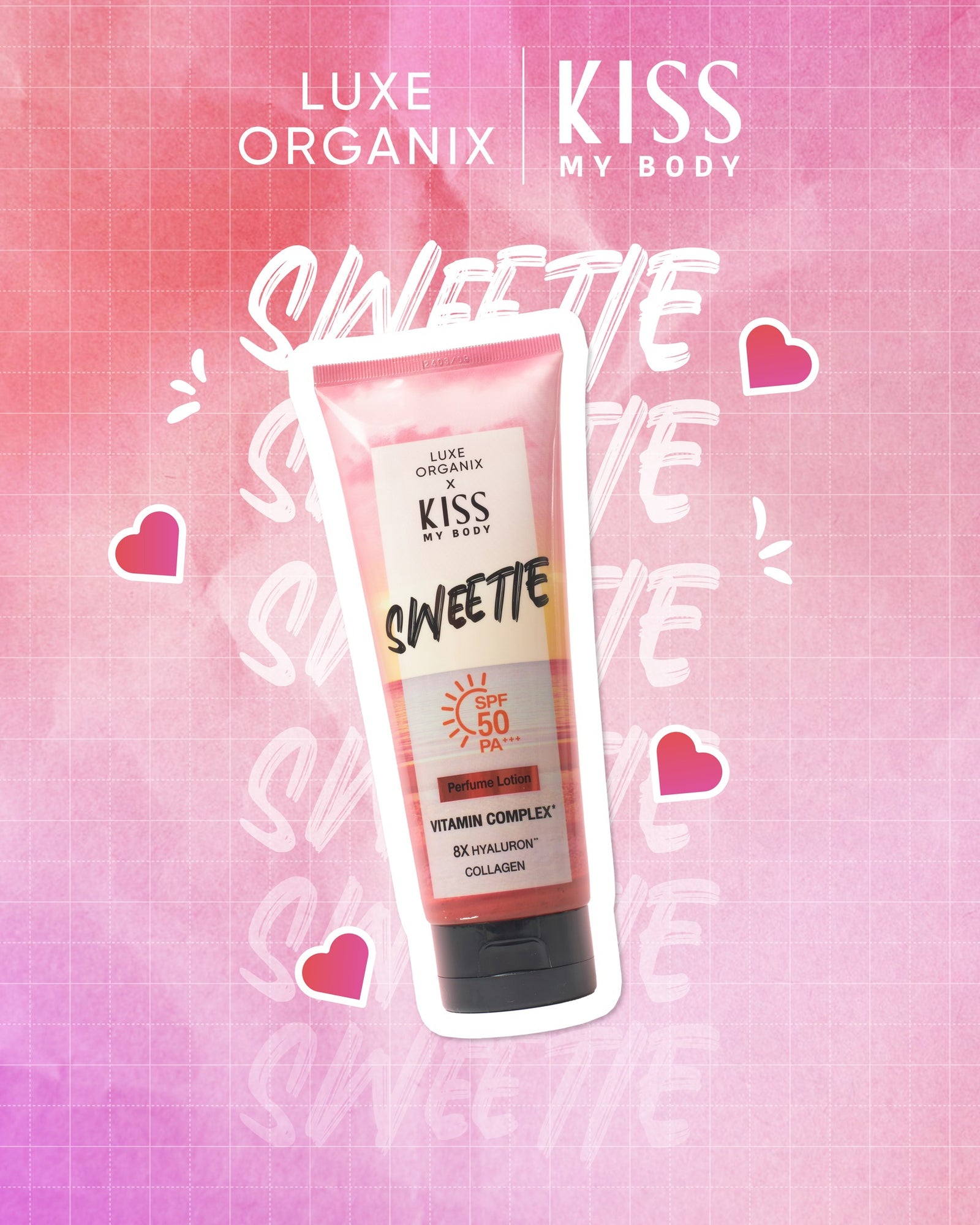 Luxe Organix x Kiss My Body Perfume Lotion SPF50 200g | Body Lotion Luxe Organix x Kiss My Body Perfume Lotion SPF50 200g | Body Lotion