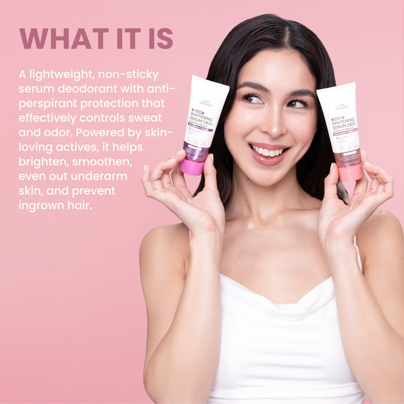 Luxe Organix ActiveDRY Whitening Serum Deo Underarm Revive Antiperspirant Tone Correct + Firming 50g