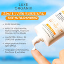 Luxe Organix High protection 5 in 1 UV Pro Whitening Serum Sunscreen SPF50 40g