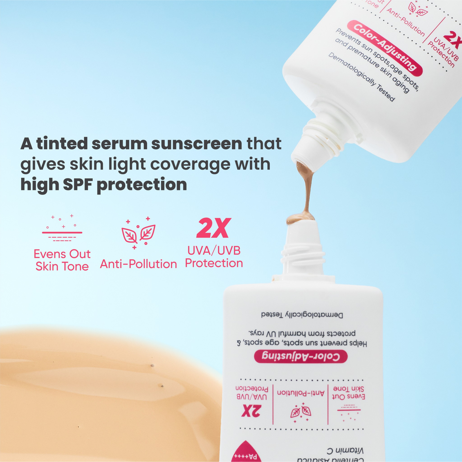 Luxe Organix High Protection Perfecting UV Tint Serum Sunscreen SPF100