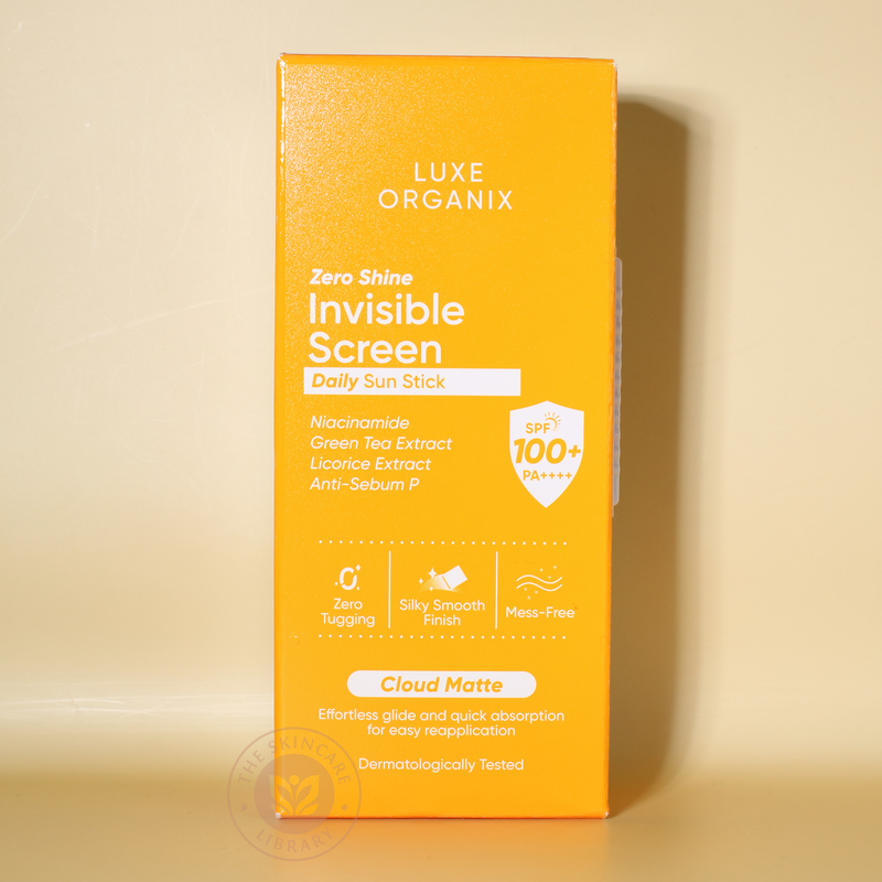 Luxe Organix Zero Shine Invisible Screen Daily Sun Stick SPF100 20g