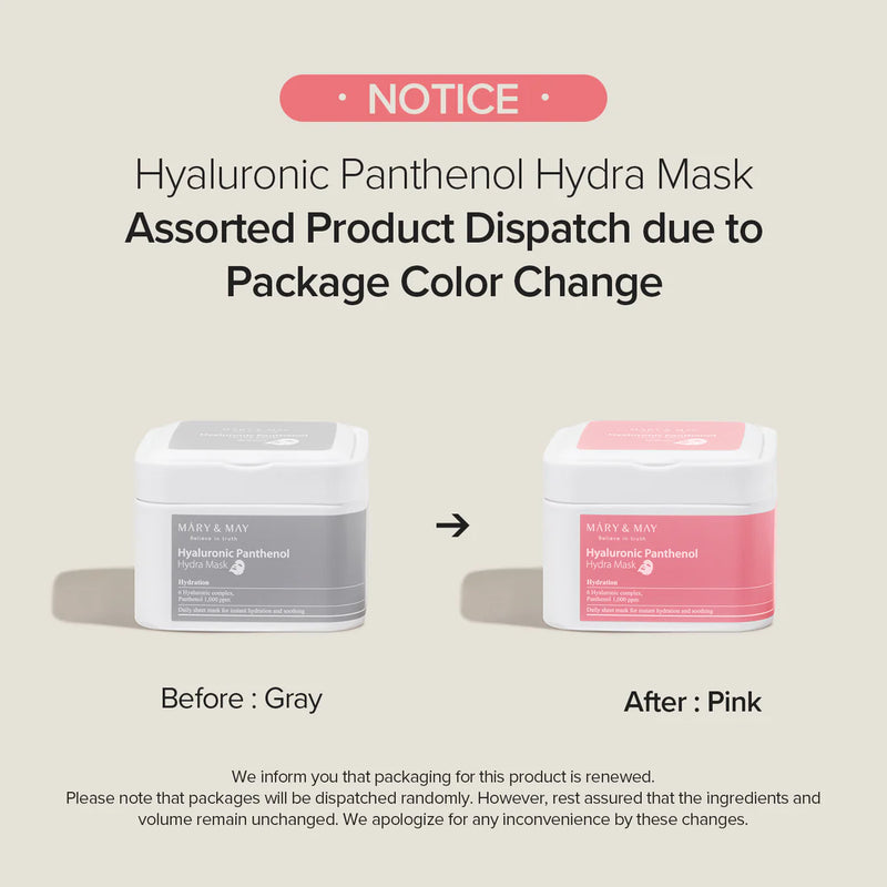 Mary & May Hyaluronic Panthenol Hydra Mask Pack (30 Sheets)