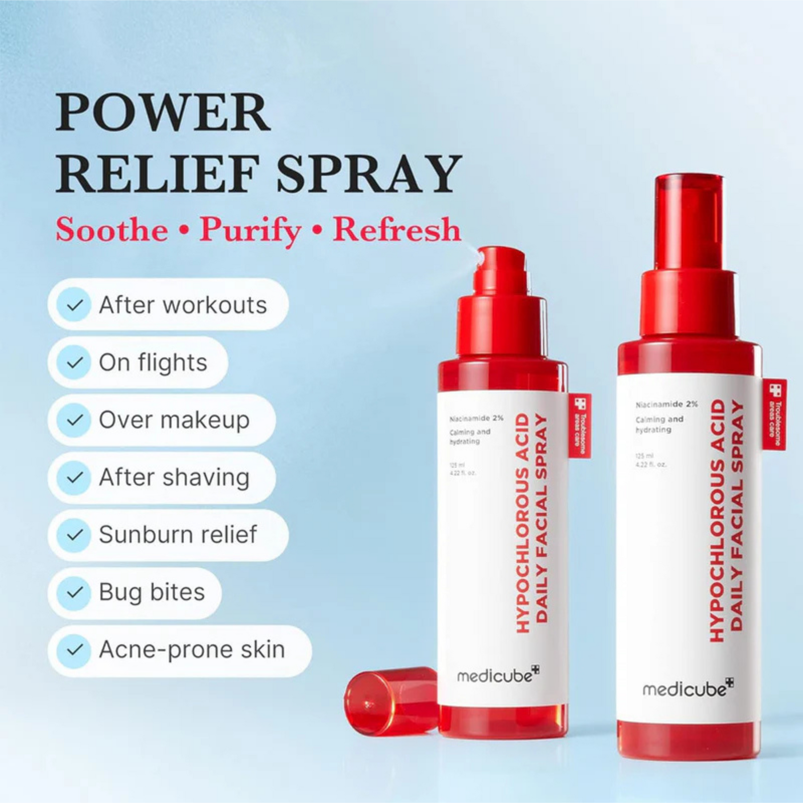 Medicube Hypochlorous Acid Daily Facial Spray 125ml | Face Mist Medicube Hypochlorous Acid Daily Facial Spray 125ml | Face Mist