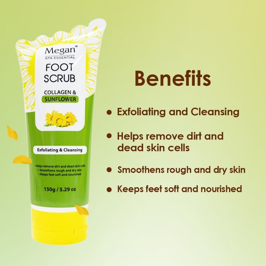 Megan Foot Scrub Collagen & Sunflower 150g | Foot Soak and Scrub Megan Foot Scrub Collagen & Sunflower 150g | Foot Soak and Scrub