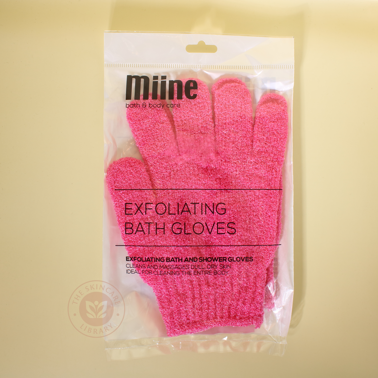 Miine Exfoliating Bath Gloves 1 Pair | Bath Sponge, Loofah and Exfoliation Tools