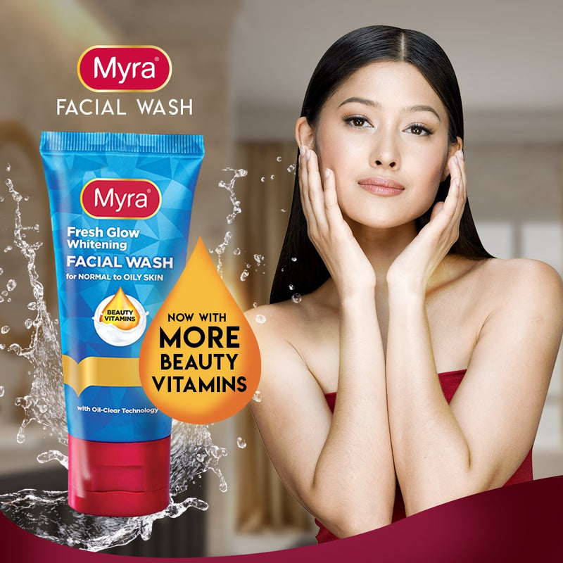 Myra Fresh Glow Whitening Facial Wash for Normal to Oily Skin 50ml