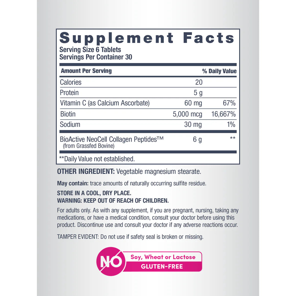 NeoCell Grassfed Collagen Peptides + Vitamin C & Biotin | Supplements