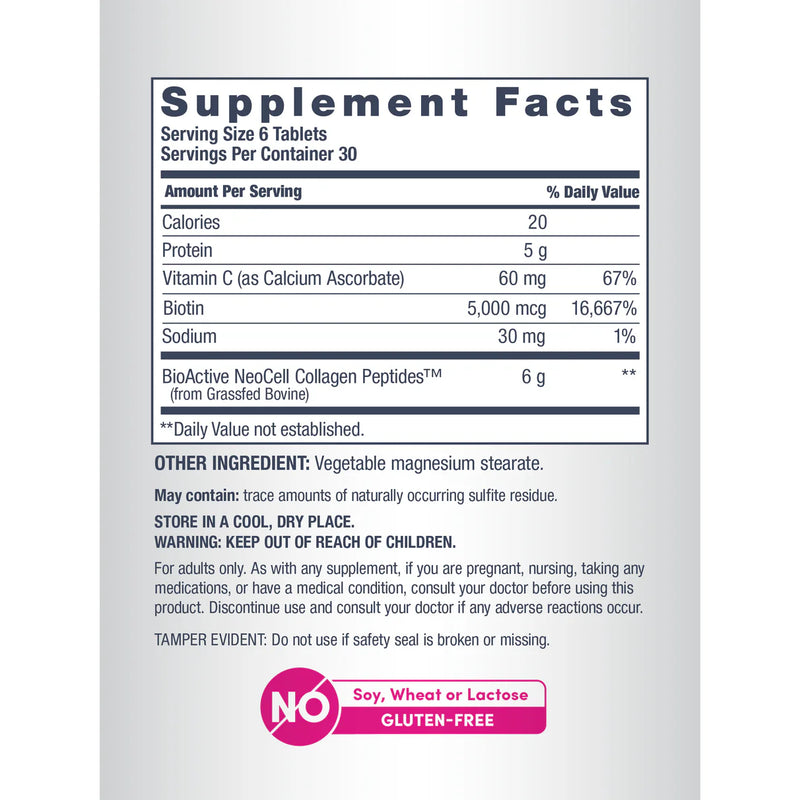 NeoCell Grassfed Collagen Peptides + Vitamin C & Biotin