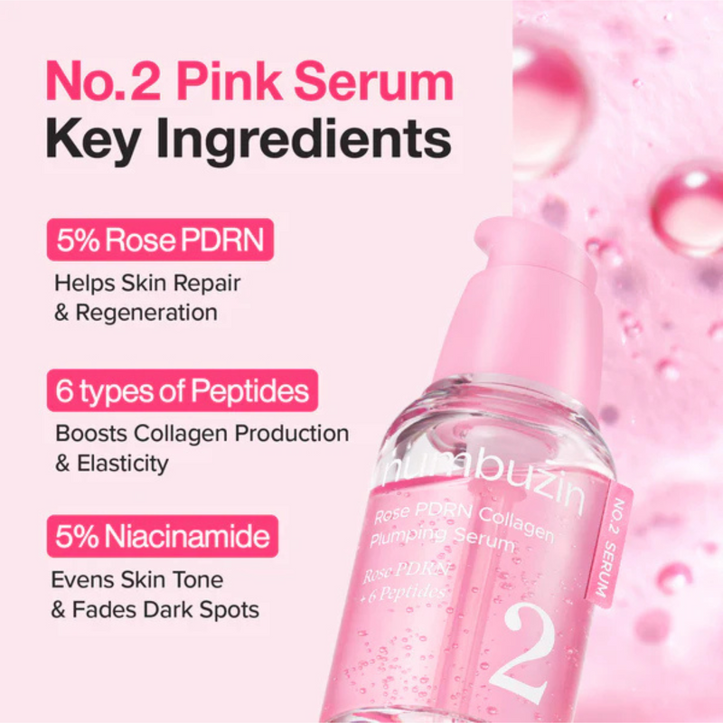 Numbuzin No. 2 Rose PDRN Collagen Plumping Serum 30ml