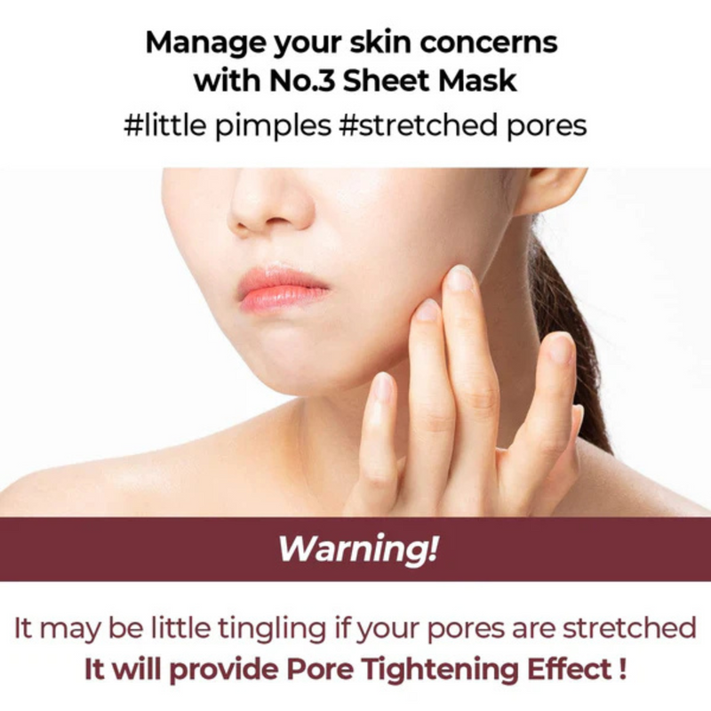 Numbuzin No. 3 Tingle-Pore Softening Sheet Mask