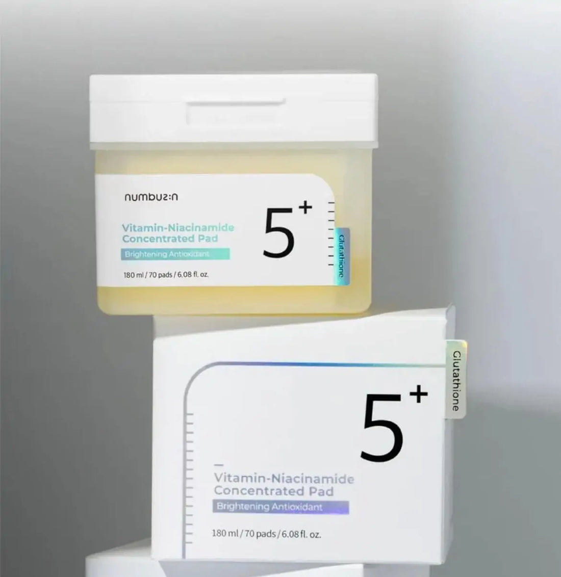 numbuzin no 5 glutathione vitamin concentrated pad 180ml 70pads Numbuzin No. 5+ Vitamin-Niacinamide Concentrated Pad 70 pads