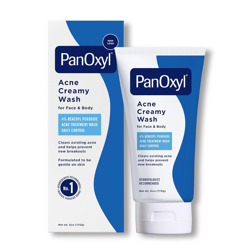 PanOxyl Creamy Acne Wash, Daily Control, 4% Benzoyl Peroxide 170g