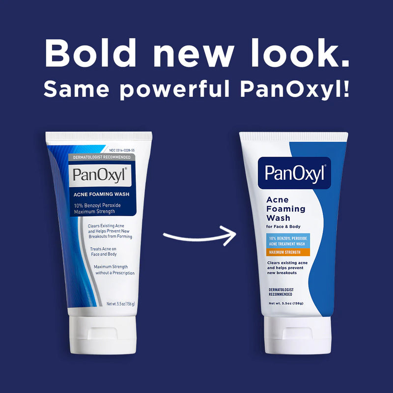 PanOxyl Acne Foaming Wash, Maximum Strength, 10% Benzoyl Peroxide