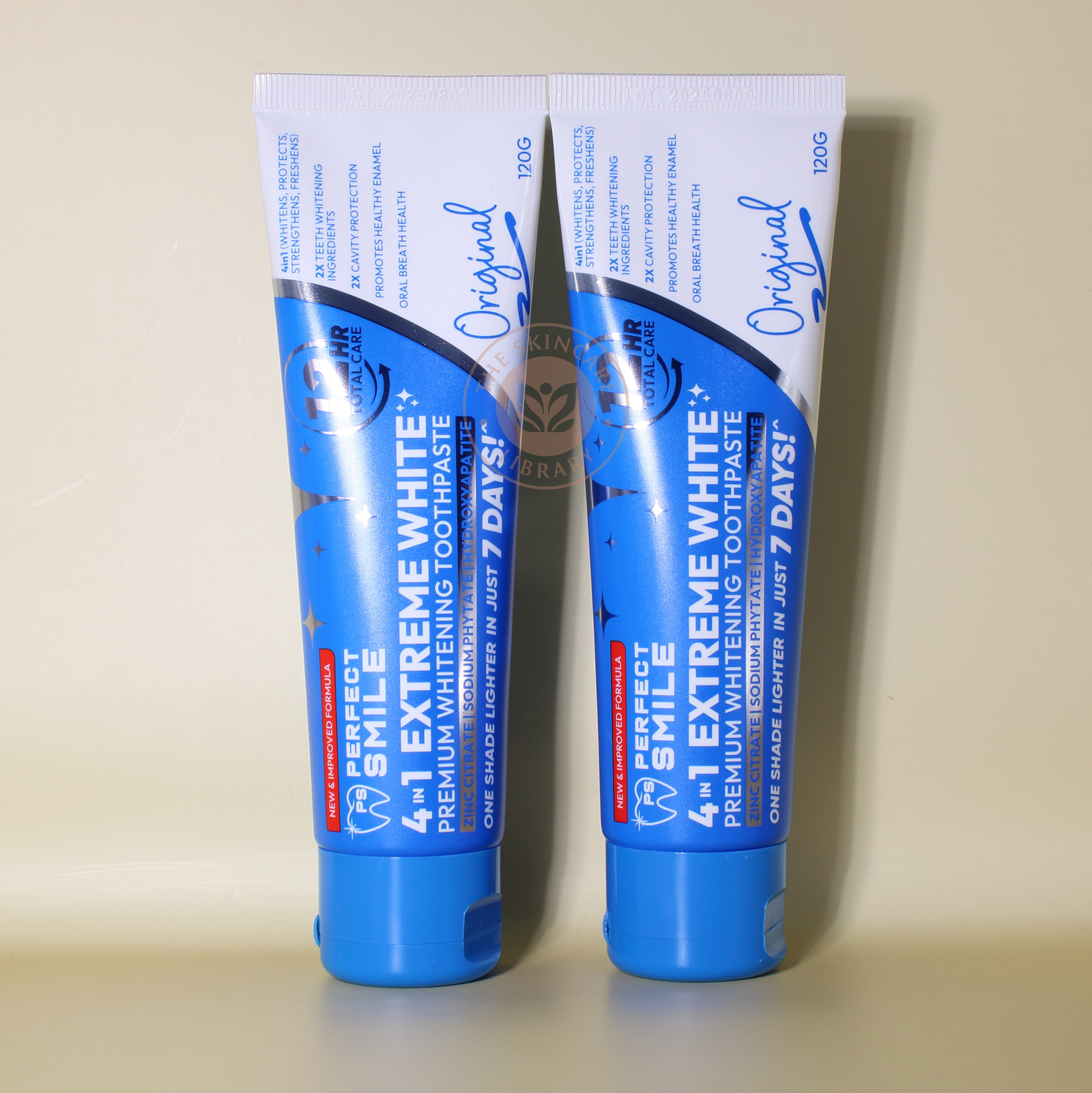 Perfect Smile 4in1 Extreme White Premium Whitening Toothpaste Original 120g x 2 Tubes | Toothpaste