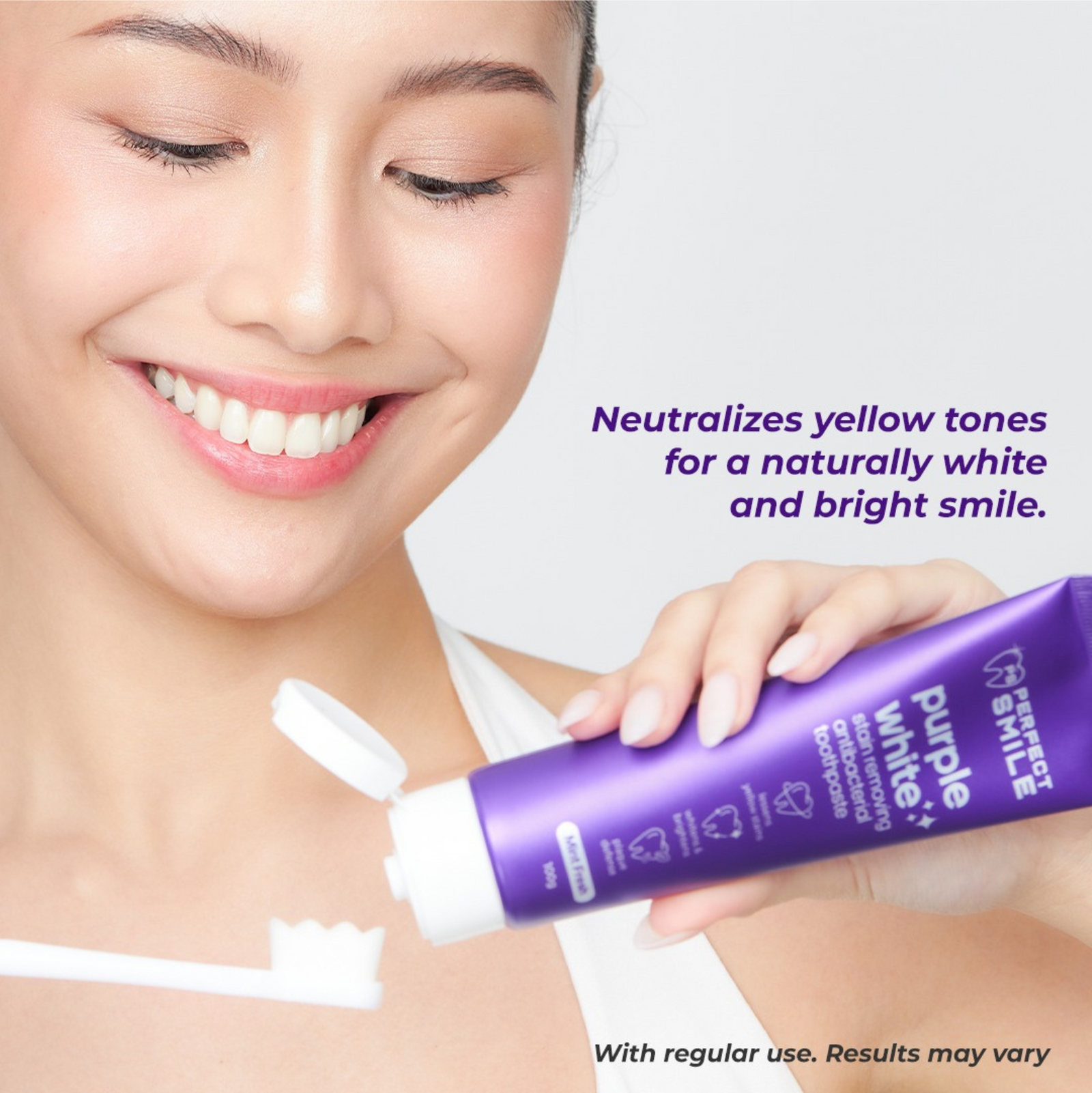 Perfect Smile Purple White Stain Removing Antibacterial Toothpaste Mint Fresh 100g x 2 Tubes | Toothpaste Perfect Smile Purple White Stain Removing Antibacterial Toothpaste Mint Fresh 100g x 2 Tubes | Toothpaste