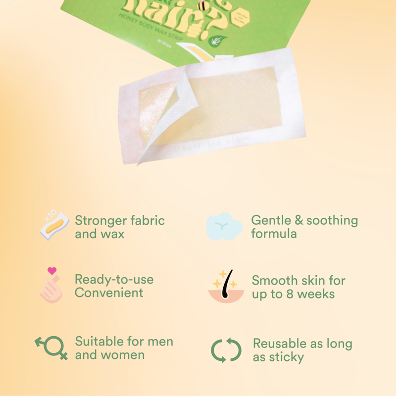 Puff & Bloom What The Hair? Honey Body Wax Strip 20 Strips