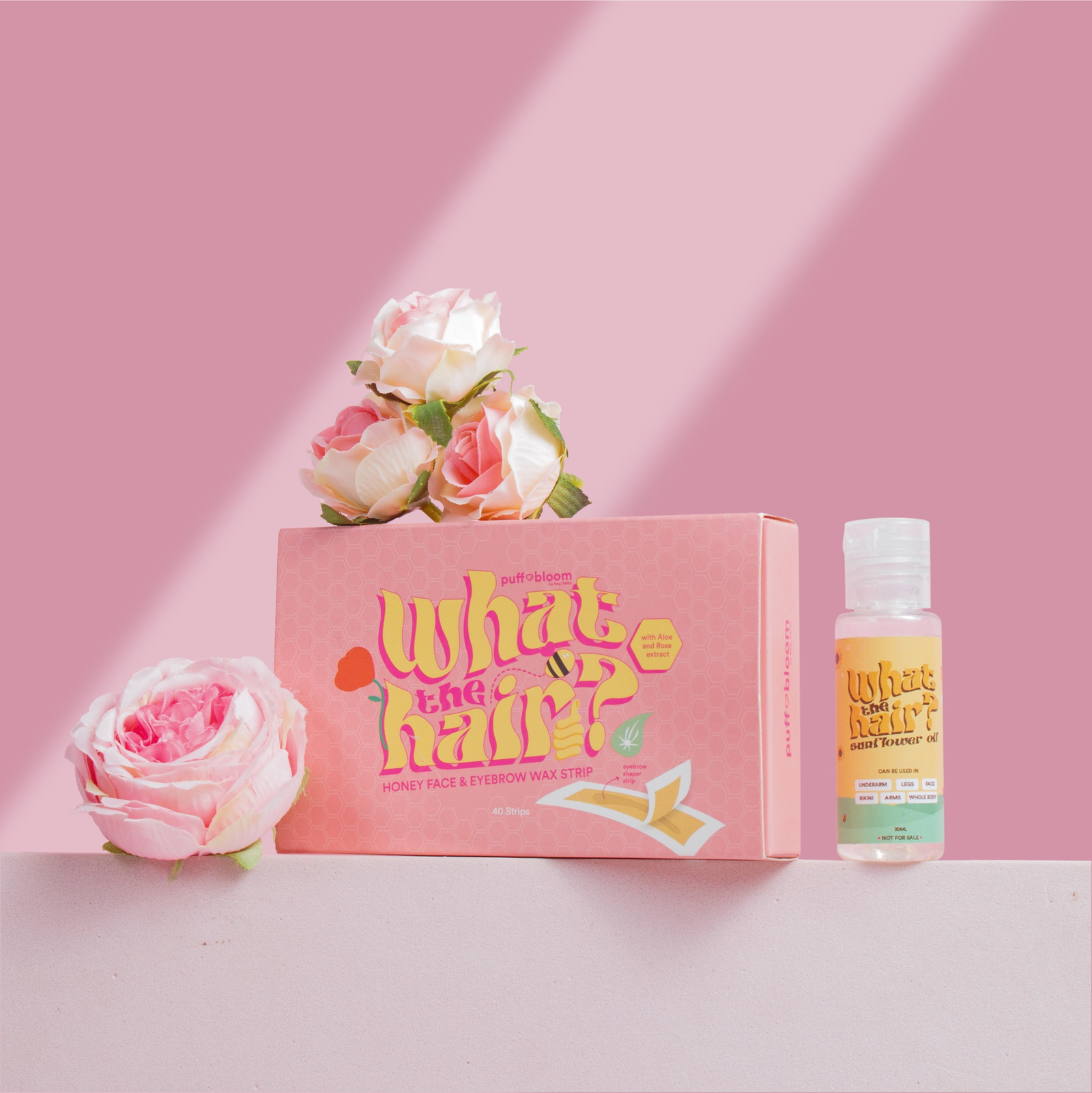 Puff & Bloom What The Hair? Honey Face & Eyebrow Wax Strip 40 Strips | Wax Strips Puff & Bloom What The Hair? Honey Face & Eyebrow Wax Strip 40 Strips | Wax Strips