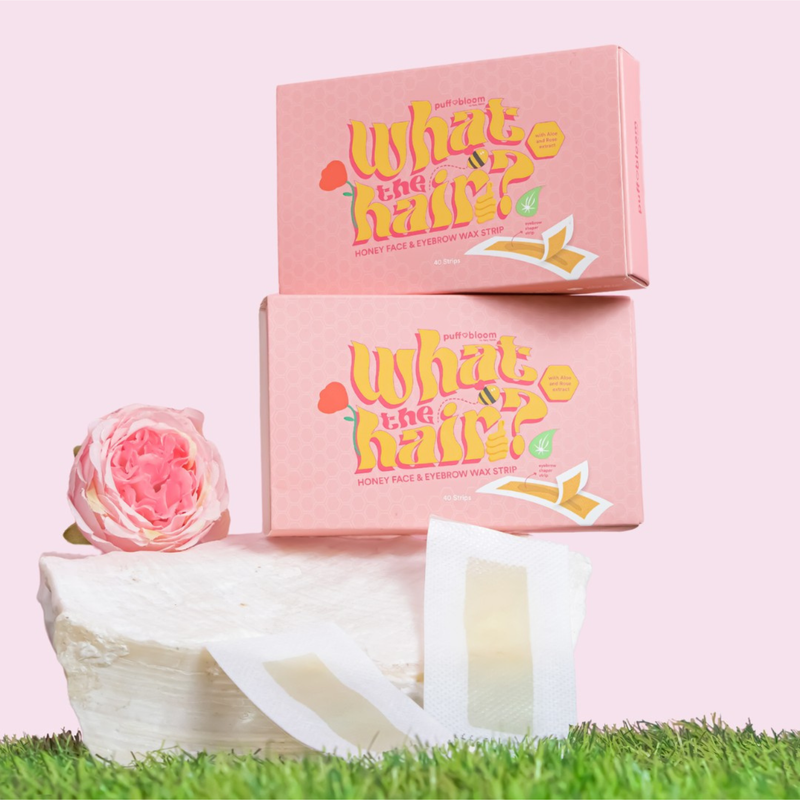 Puff & Bloom What The Hair? Honey Face & Eyebrow Wax Strip 40 Strips