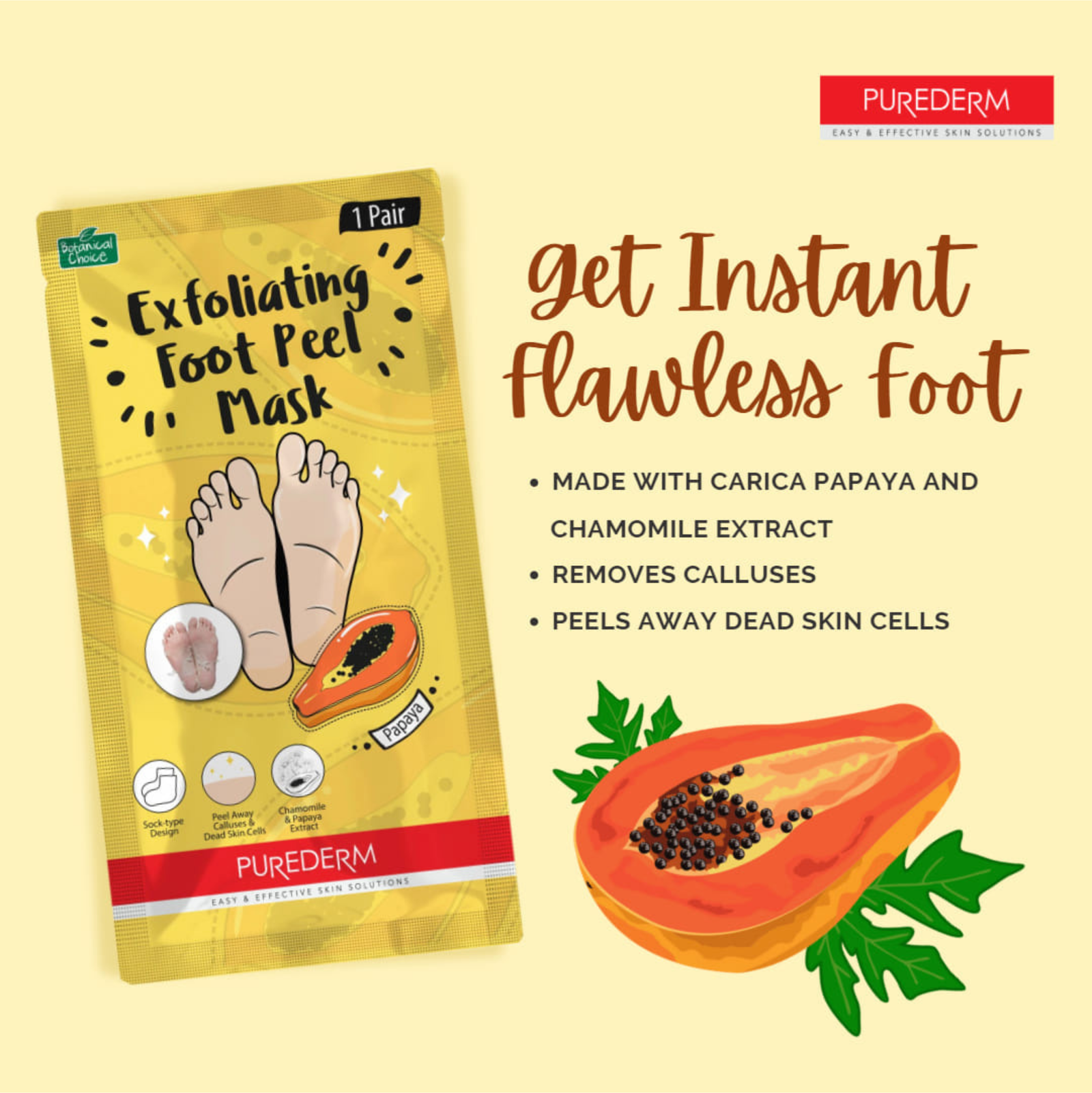 Purederm Exfoliating Foot Peel Mask 1 Pair | Foot Mask Purederm Exfoliating Foot Peel Mask 1 Pair | Foot Mask
