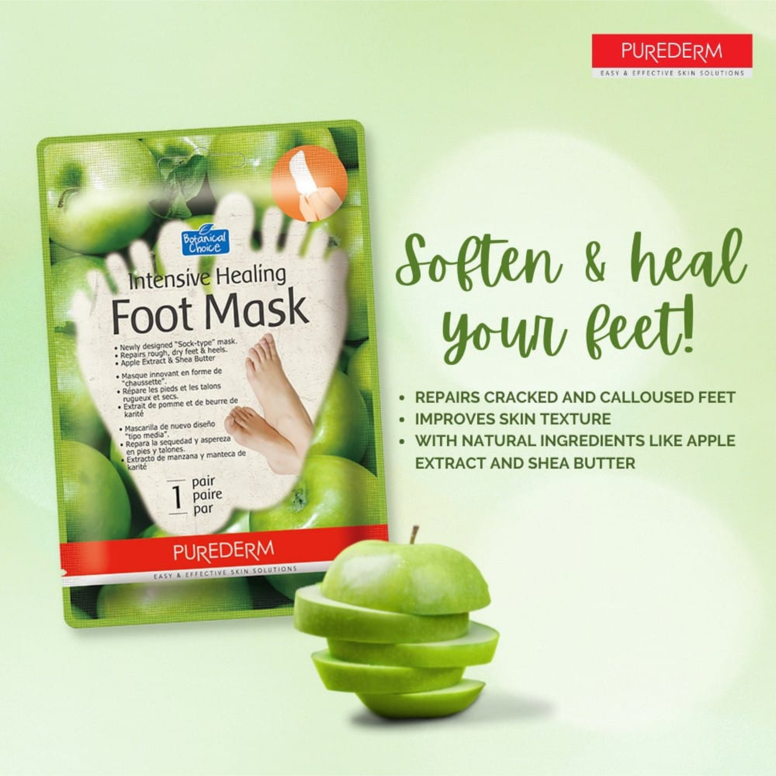 Purederm Intensive Healing Foot Mask 1 Pair | Foot Mask Purederm Intensive Healing Foot Mask 1 Pair | Foot Mask