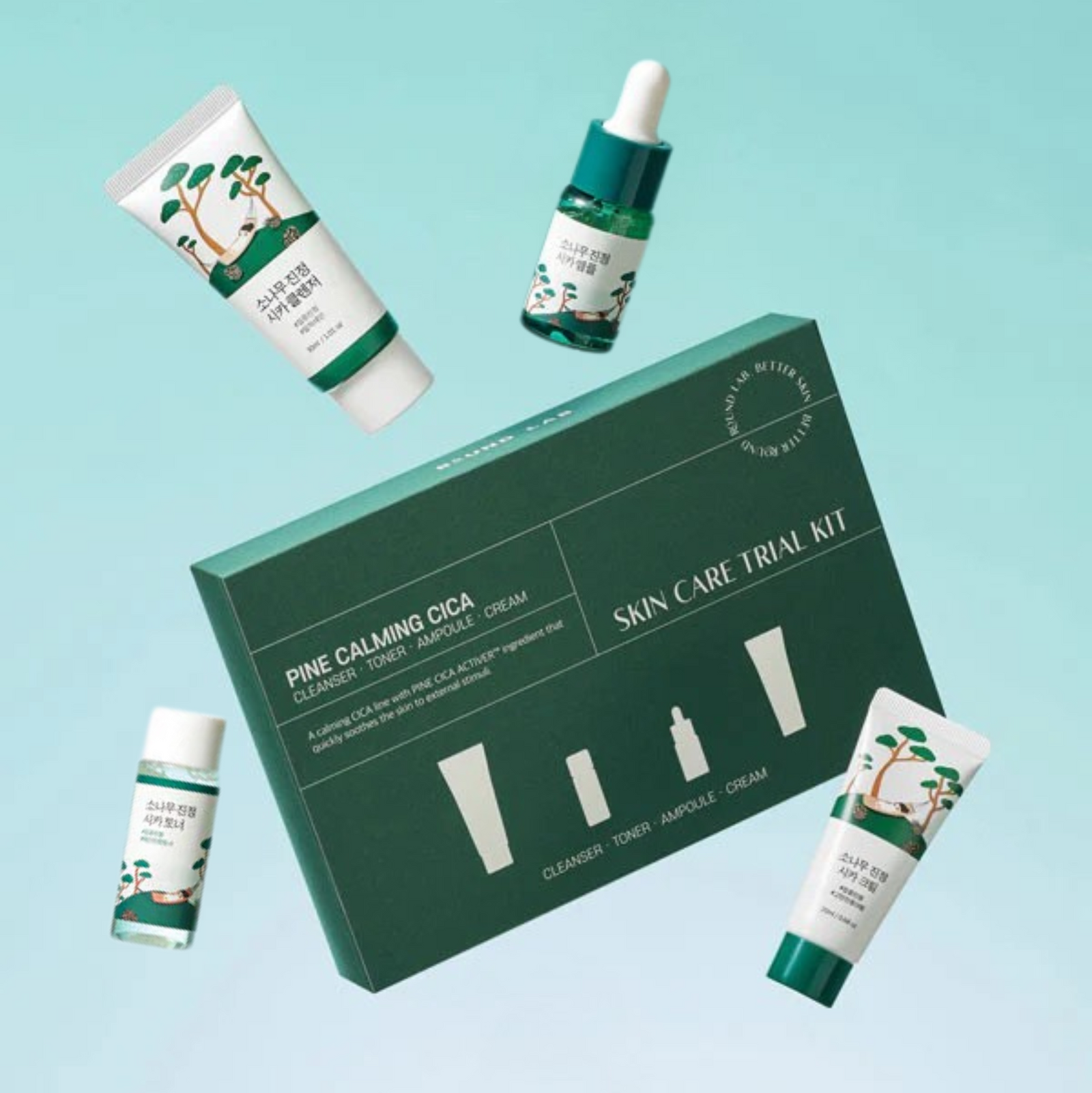 Round Lab Pine Calming Cica Trial Kit | Set and Kit Round Lab Pine Calming Cica Trial Kit | Set and Kit