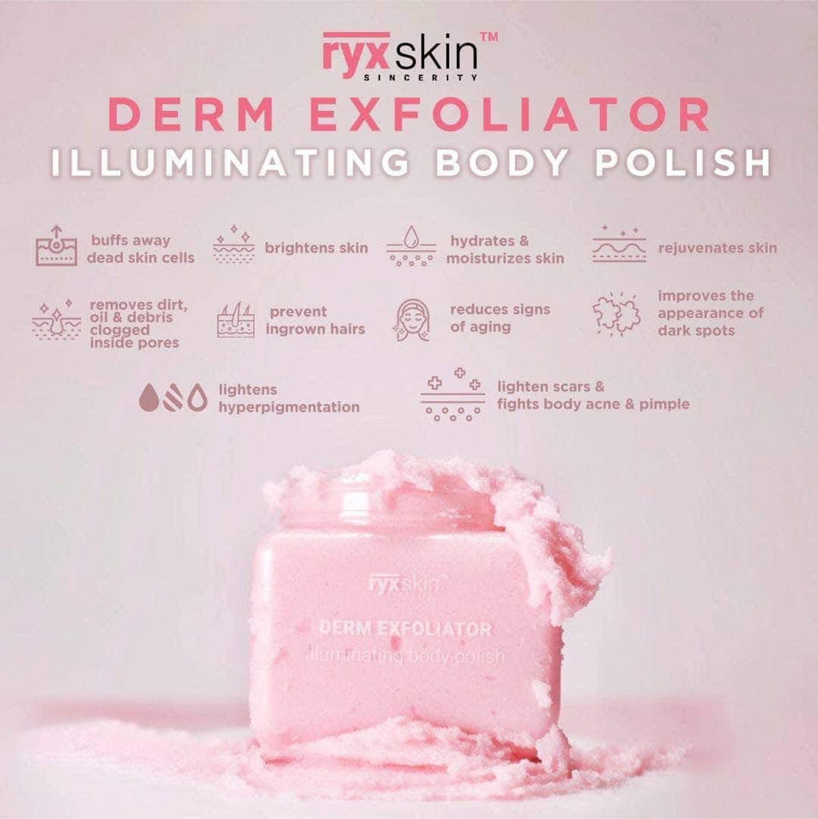 Ryxskin Sincerity Derm Exfoliator Illuminating Body Polish 370g | Body Scrub Ryxskin Sincerity Derm Exfoliator Illuminating Body Polish 370g | Body Scrub