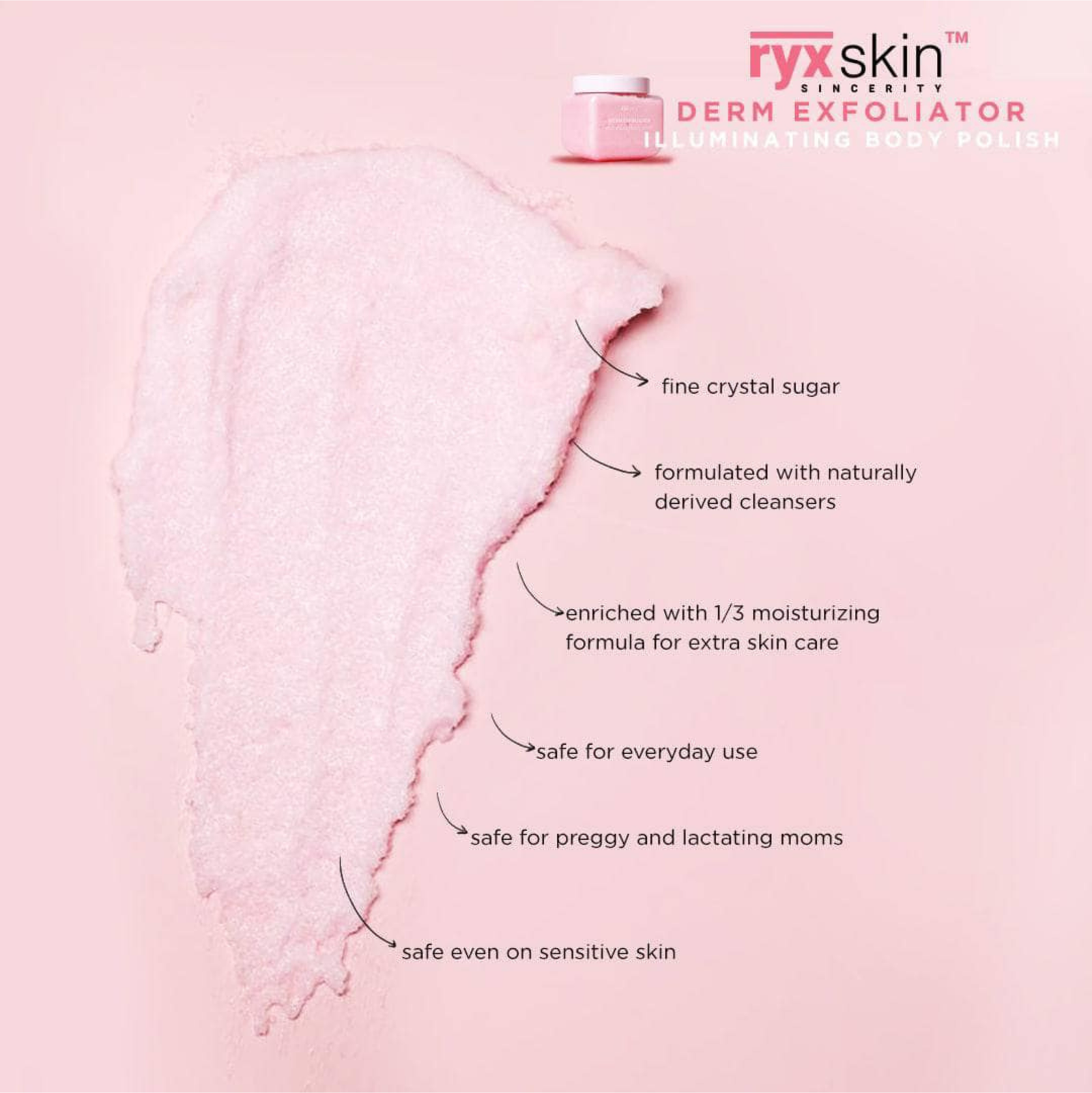Ryxskin Sincerity Derm Exfoliator Illuminating Body Polish 370g | Body Scrub Ryxskin Sincerity Derm Exfoliator Illuminating Body Polish 370g | Body Scrub
