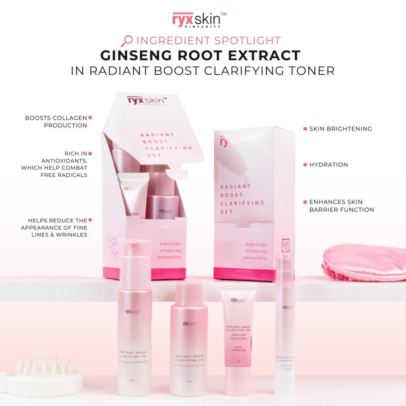 Ryxskin Sincerity Radiant Boost Clarifying Set | Set and Kit Ryxskin Sincerity Radiant Boost Clarifying Set | Set and Kit