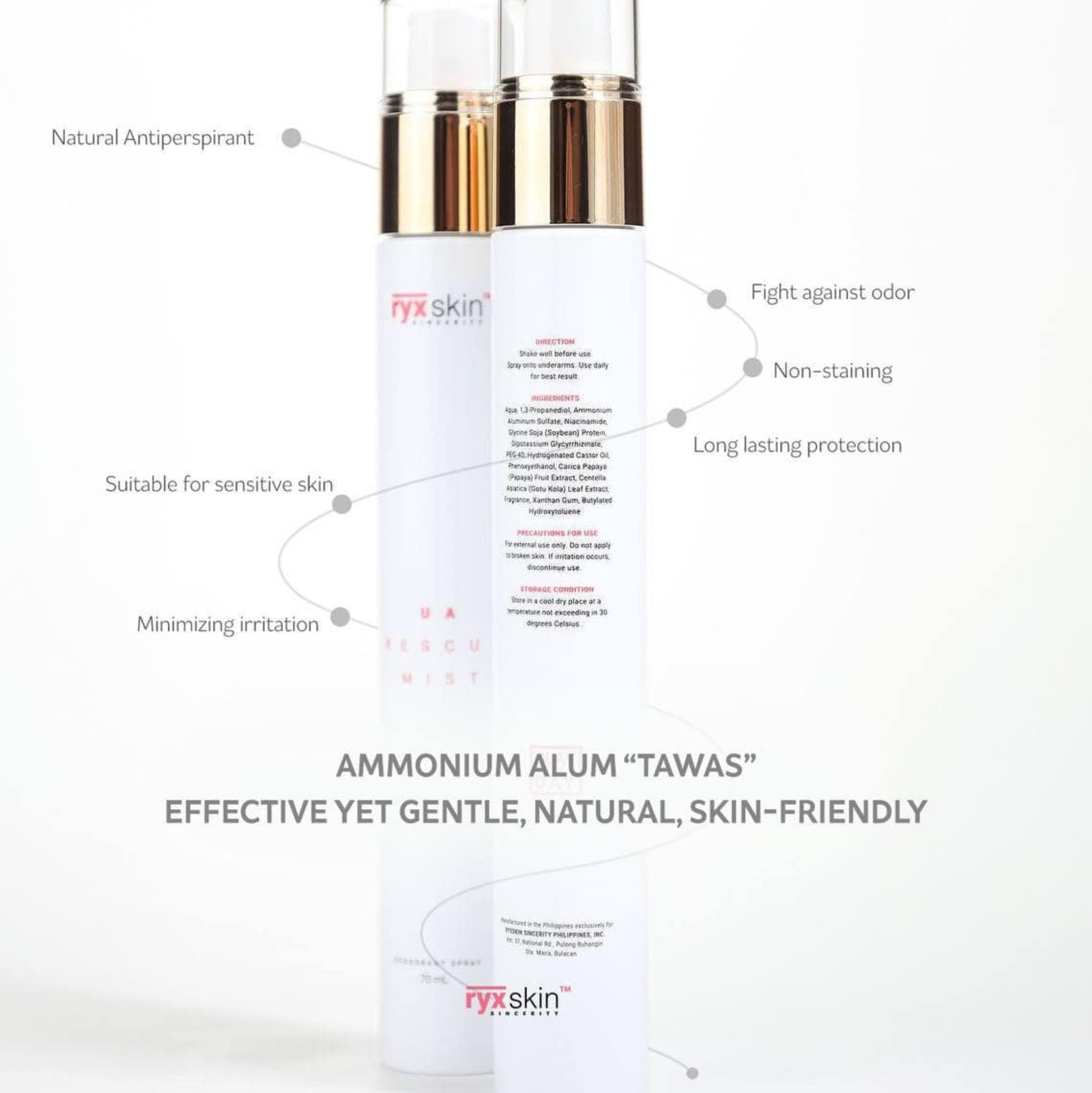 Ryxskin Sincerity UA Rescue Mist Deodorant Spray 70ml | Deodorant Ryxskin Sincerity UA Rescue Mist Deodorant Spray 70ml | Deodorant